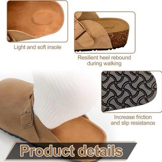 Zuecos mules beige/marrón