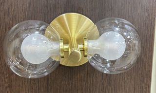 Aplique Oro 2 Bolas Cristal