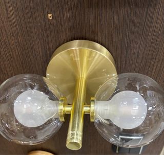 Aplique Oro 2 Bolas Cristal