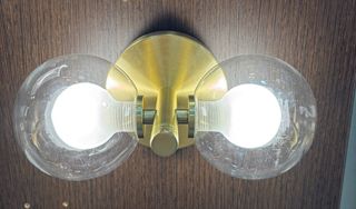 Aplique Oro 2 Bolas Cristal