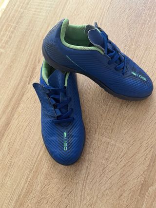Zapatillas Adidas Futbol Talla 30 Azul/Verde