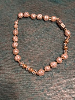 Pulsera con piedra azul y plata