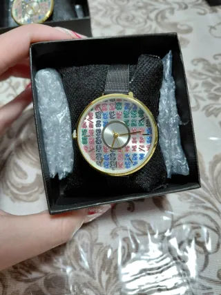 Reloj Oso Mujer Multicolor Dorado