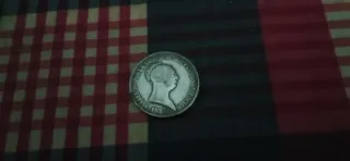 Moneda Isabel II 20 Reales Plata 1855