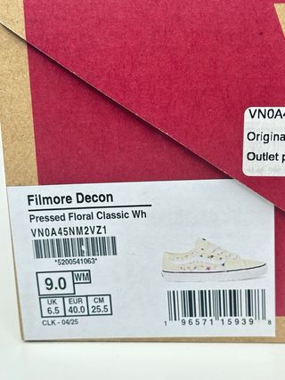 Vans Filmore Decon Floral Crema Talla 40
