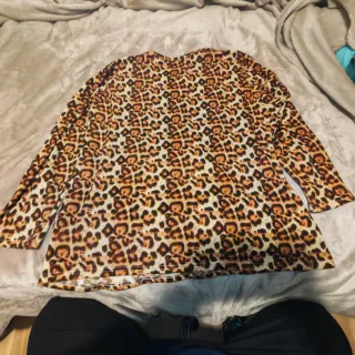 Camiseta manga larga IZ estampado leopardo XXL