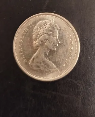 Moneda Canadá 25 Cents 1968 Caribú