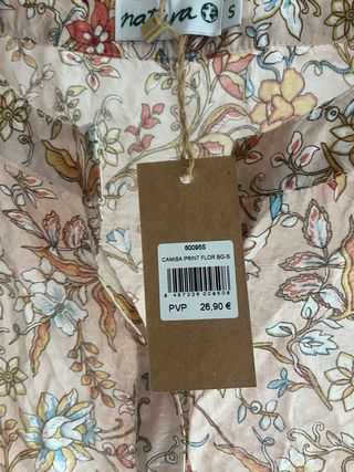 Blusa Natura floral manga larga