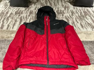 Chaqueta Columbia Anorak Esquí Negra Roja. 14/16 a