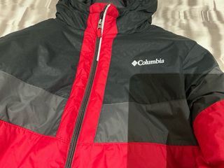 Chaqueta Columbia Anorak Esquí Negra Roja. 14/16 a