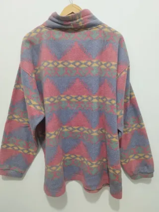 Felpa pile fantasia geometrica