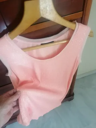 Top lentejuelas rosa