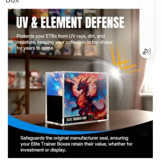 Caja Protectora Acrílico Magnética Pokémon Elite T