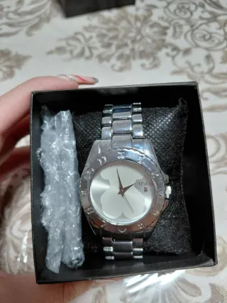 Reloj Oso Mujer Plata y Blanco