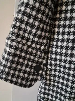 Sobrecamisa Zara Cuadros Blanco y Negro