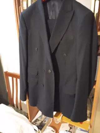 Traje cruzado Álvaro Moreno azul marino T.50