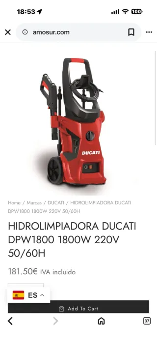 Hidrolimpiadora Ducati DPW1800 1800W 220V