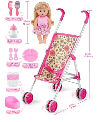 Cochecito de muñecas GAGAKU con accesorios
