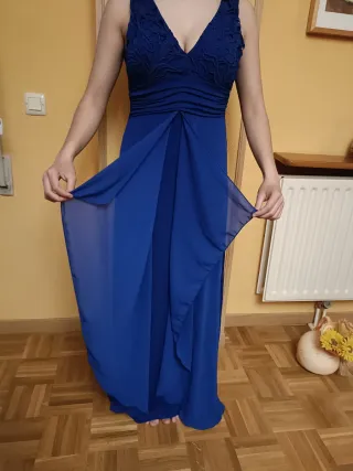 Vestido largo fiesta azul