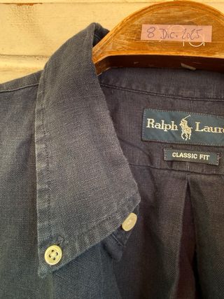 Camisa 100% lino azul marino RALPH LAUREN talla XL