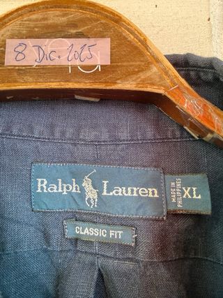 Camisa 100% lino azul marino RALPH LAUREN talla XL