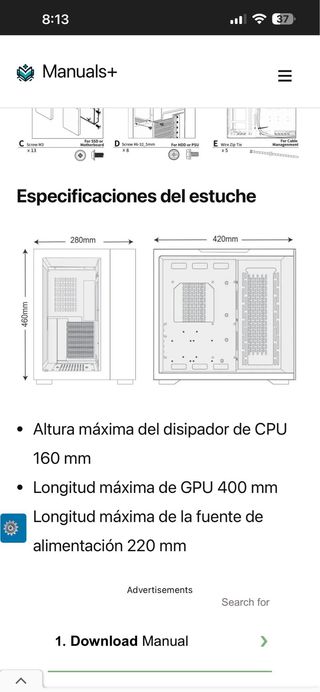 Estuche AMANSON H01 para PC Gamer