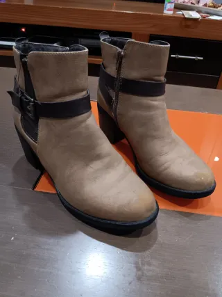 Botines beige/marrón mujer talla 39