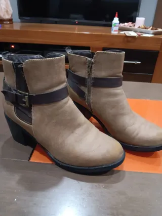 Botines beige/marrón mujer talla 39