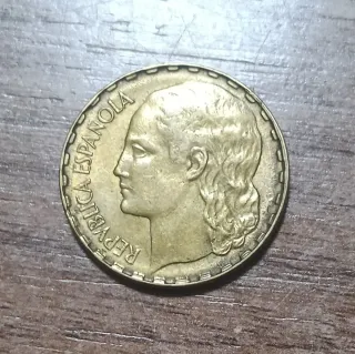 Moneda 1 peseta España 1937