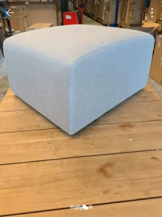 Pouf Kave tessuto beige/grigio