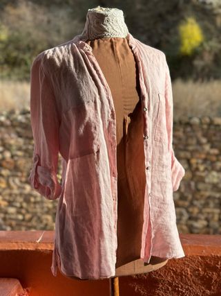 Camisa Lino Manga Larga