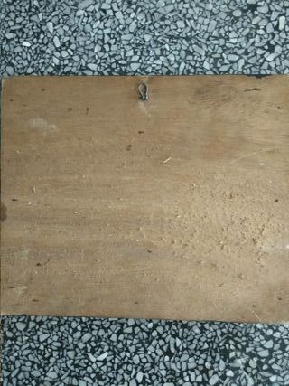 Cuadro relieve madera pintado Casa Rurios