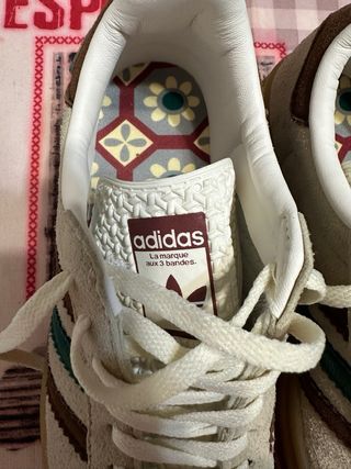 Adidas Gazelle Mujer Talla 36 Beige/Marrón