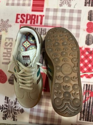 Adidas Gazelle Mujer Talla 36 Beige/Marrón