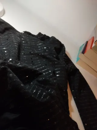 Vestido fiesta lentejuelas negro