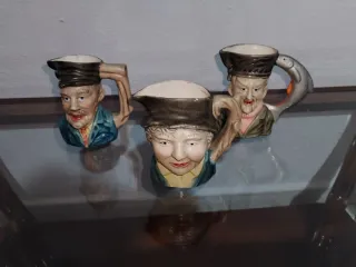 3 jarras vintage de barro fino