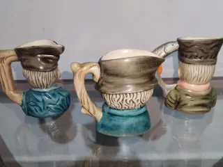 3 jarras vintage de barro fino