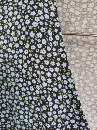 Vestido floral azul y verde