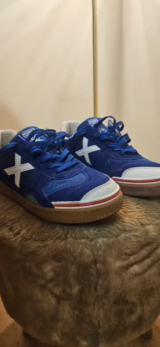 Zapatillas Munich Fútbol Azul/Blanco