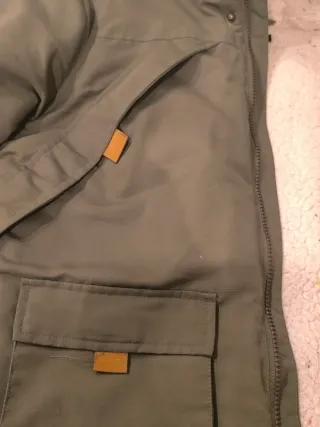 Anorak, abrigo,parka niño, unisex verde. Talla 10,