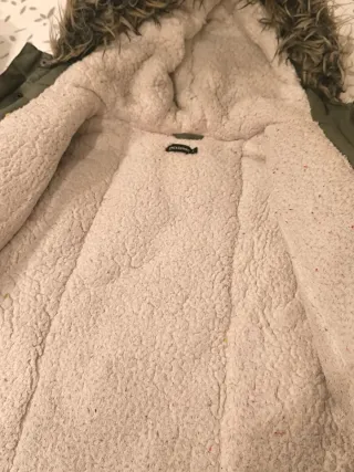 Anorak, abrigo,parka niño, unisex verde. Talla 10,