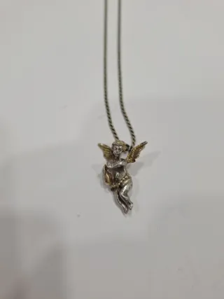 Colgante Ángel Plata y Oro