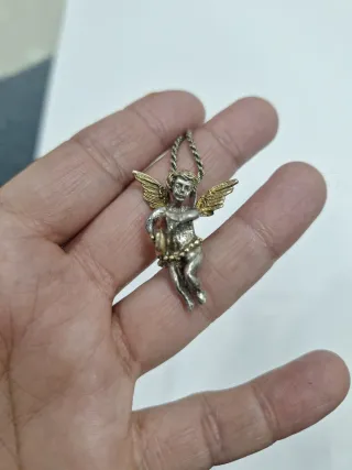 Colgante Ángel Plata y Oro