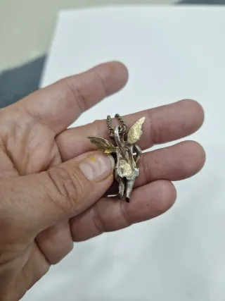 Colgante Ángel Plata y Oro