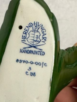 Statuina porcellana Herend coniglio foglia