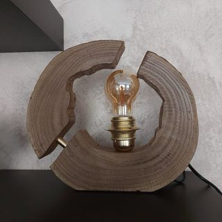 Lampada Legno Fatta a Mano
