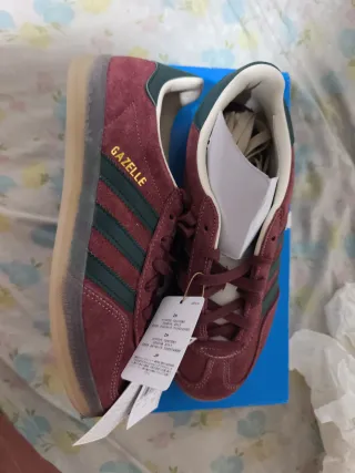 Zapatillas Adidas Gazelle Burdeos y Verde