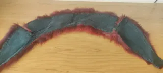 elegante collo in volpe rosso mogano