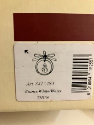 Sfera Thun vetro aperta con pupazzo neve appeso