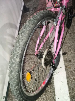 Bicicleta 24 rosa y blanca